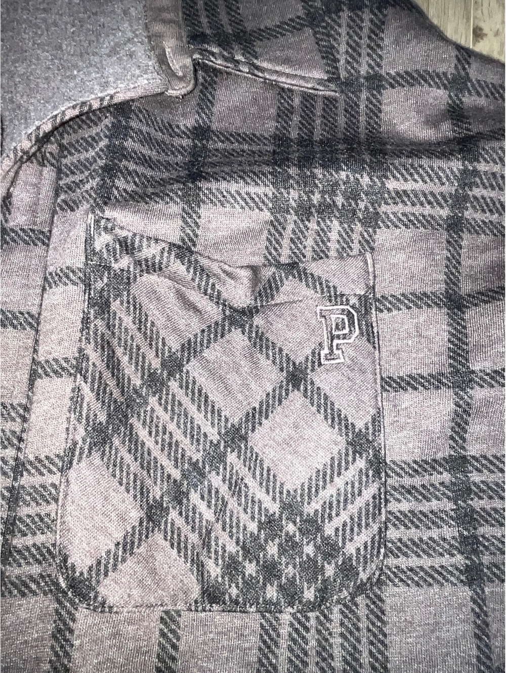 PINK Victoria's Secret Brown Plaid Button-Up Shirt - Picture 3 of 4
